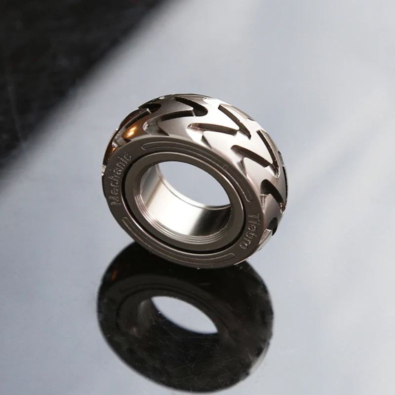 Mechanical Ratchet Fingertip Fidget Ring