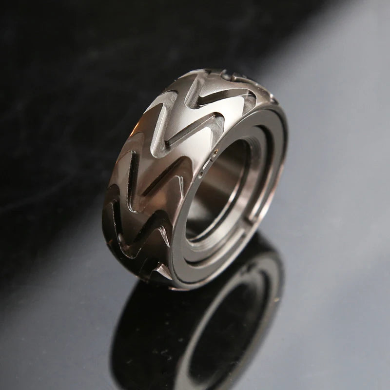 Mechanical Ratchet Fingertip Fidget Ring