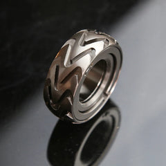 Mechanical Ratchet Fingertip Fidget Ring